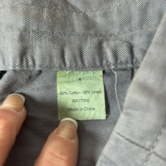 J. CREW FACTORY Heather Purple/Gray Linen Shorts Size 4 - Picture 3 of 5